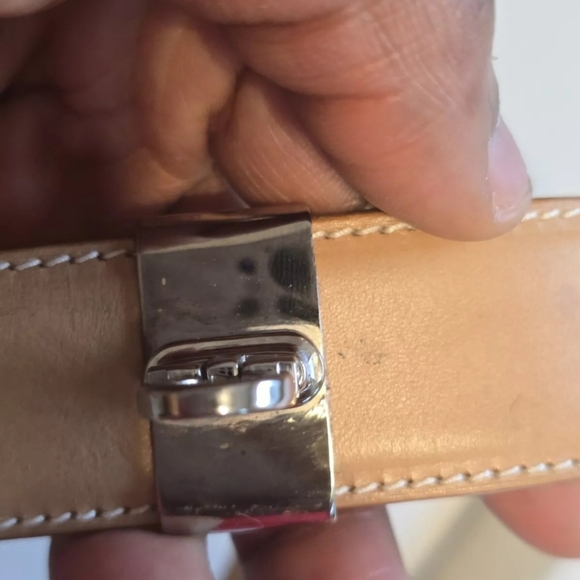 Salvatore Ferragamo Leather Belt Women Beige Logo Luxury - Picture 9 of 11